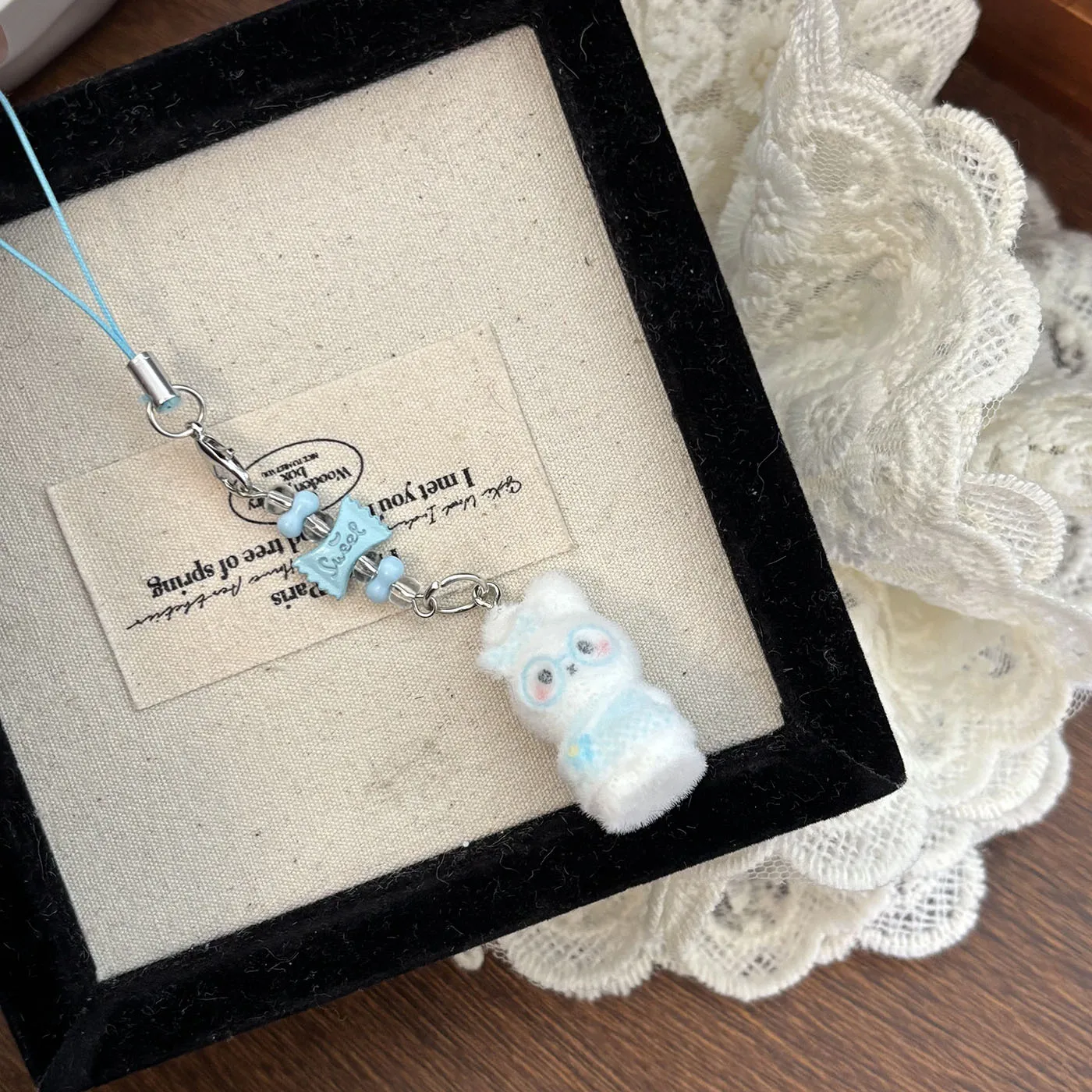 

Cute Plush Miffy Rabbit Bead Mobile Phone Pendant Ccd Camera Card Book Bag Hanging Decoration Headphone Decoration Hanging Rope