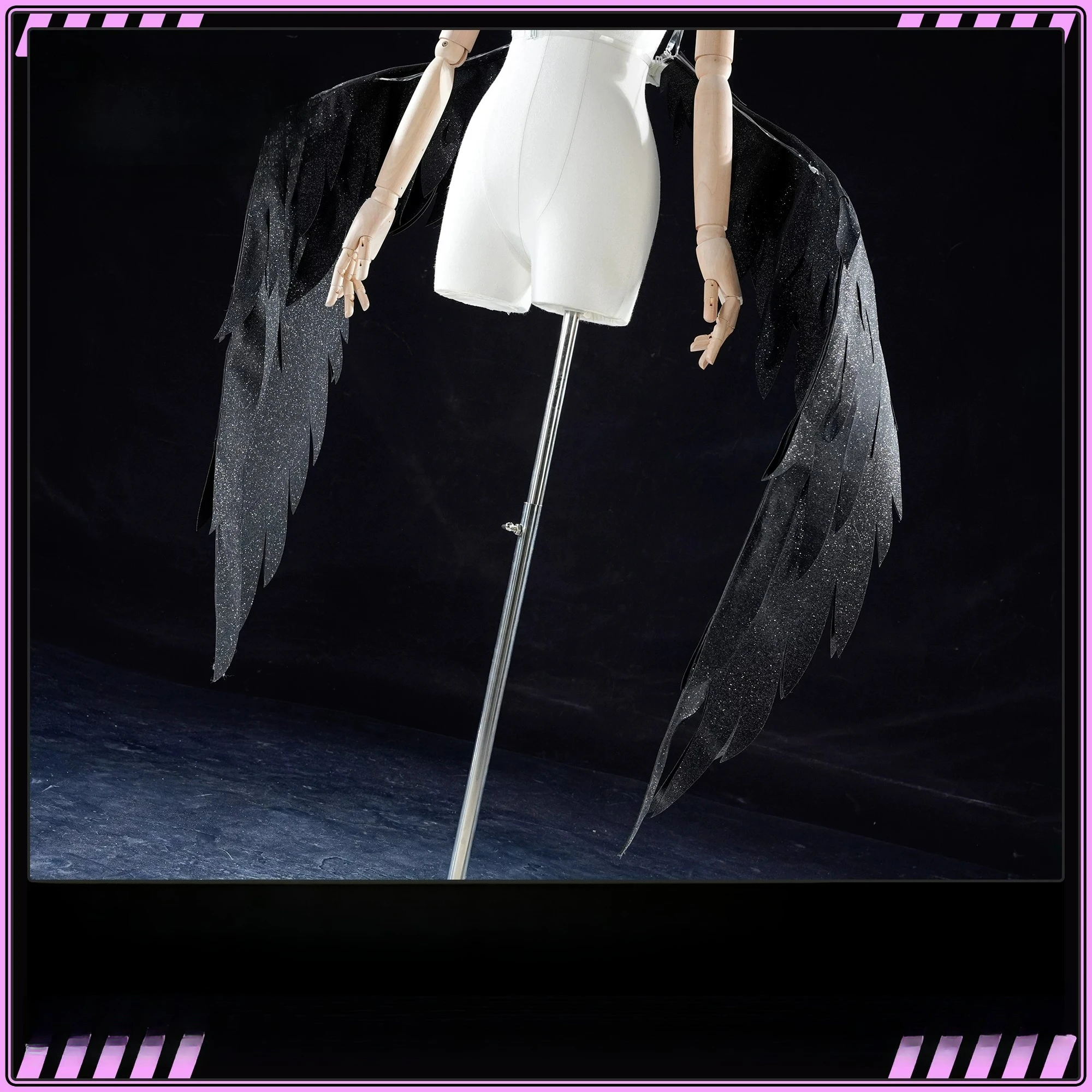 Ramiel Cosplay Prop Shining Black Wings Prop Game Zenless Zone Zero ZZZ Remielle Dan Halloween Role Play Anime Outfit For Women view 2