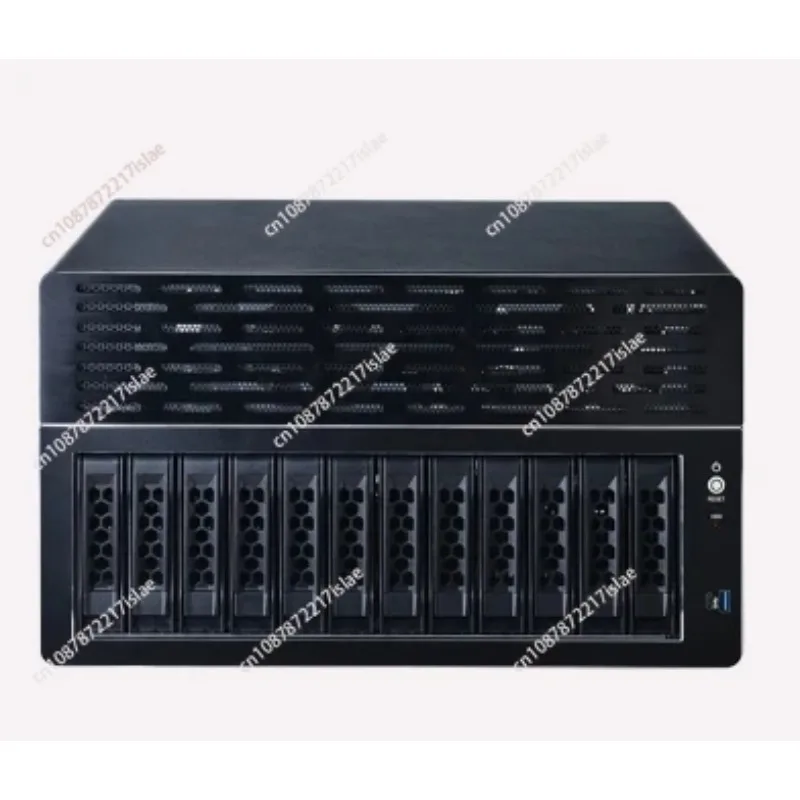 Nas12 disk storage server supports ATX main board half height PCIE slot small 1U power hot swap chassis