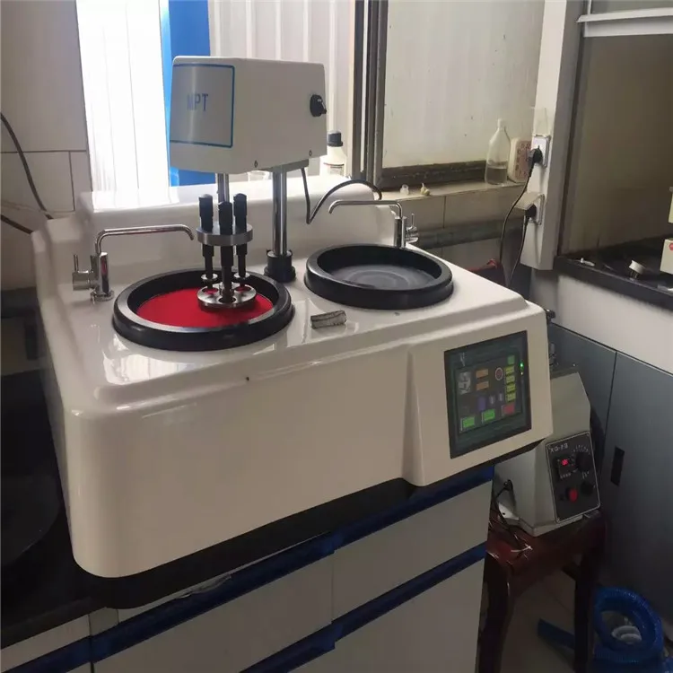 HST MP-2S Automatic Touch Screen Dual Disc Metallographic Specimen Jewelry Fiberglass Grinding And Polishing Machine