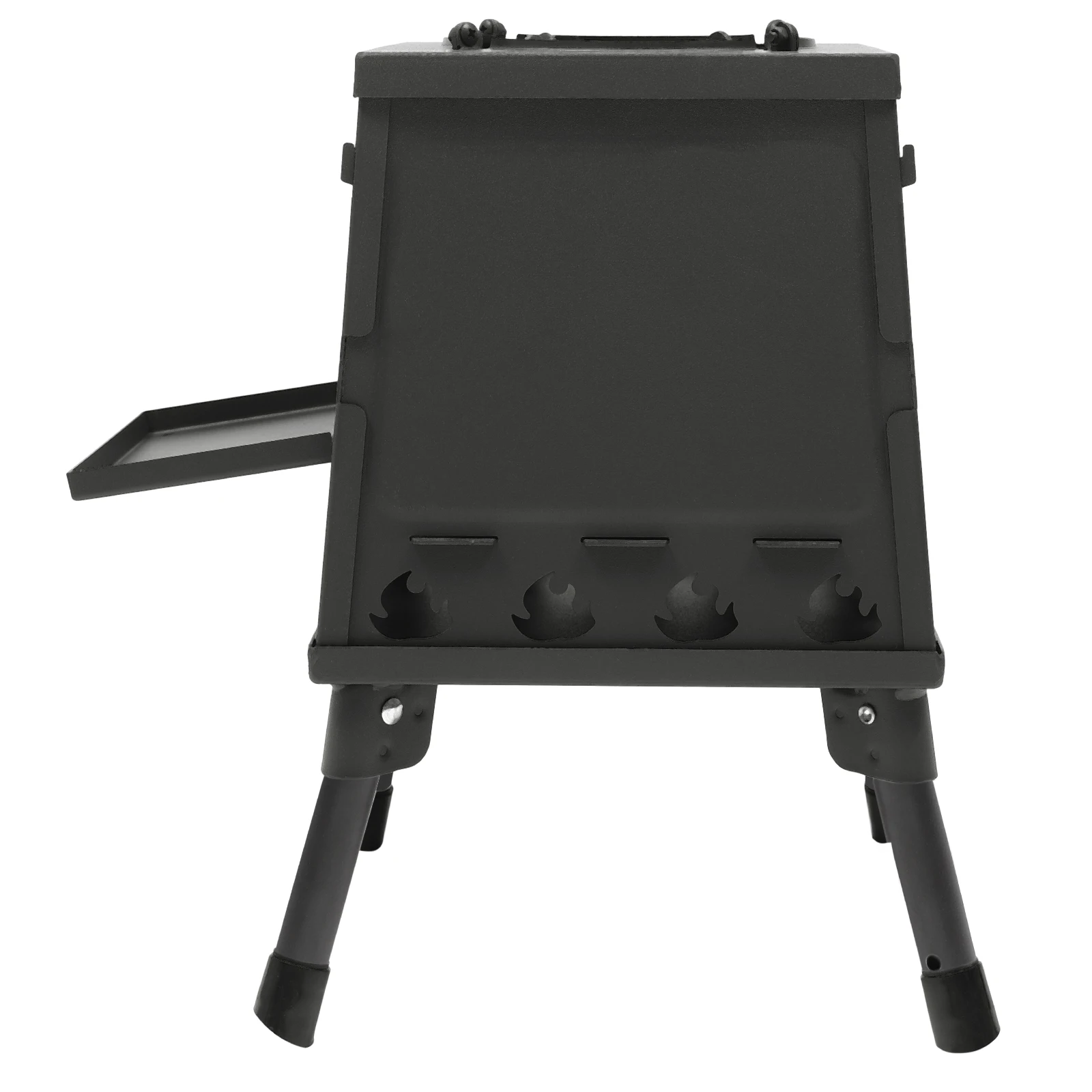 Schwarz/Grün Zeltkocher Tragbarer Windgeschützter Klappbarer Holzofen für Outdoor-Zelte mit Verstellbarem Topfhalter und Großem Einfülltisch – Detail 11