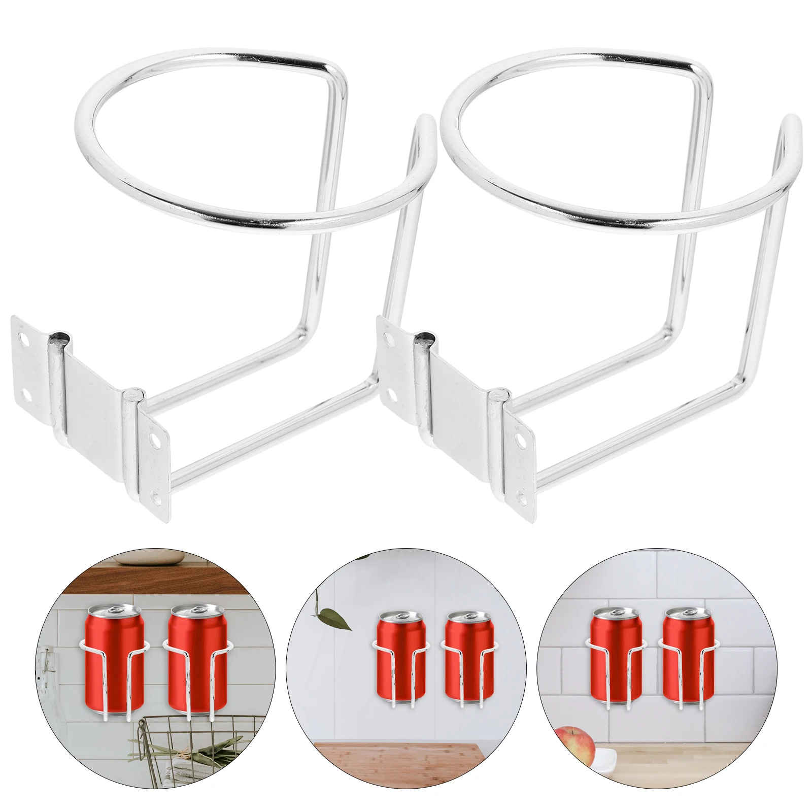

2pcs Metal Car Cup Holders Universal Drink Holder For Boat Rv Yacht Iron Cup Stands Multifunctional Automotive Beverage