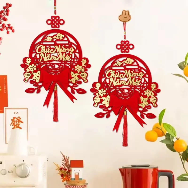 1pc Decorazioni di Capodanno 2025 Vietnamese Lunare Tradizionale Tet Ornamento Festival di Primavera Nappa Ciondolo Appeso Decorazioni Per La Casa Regali