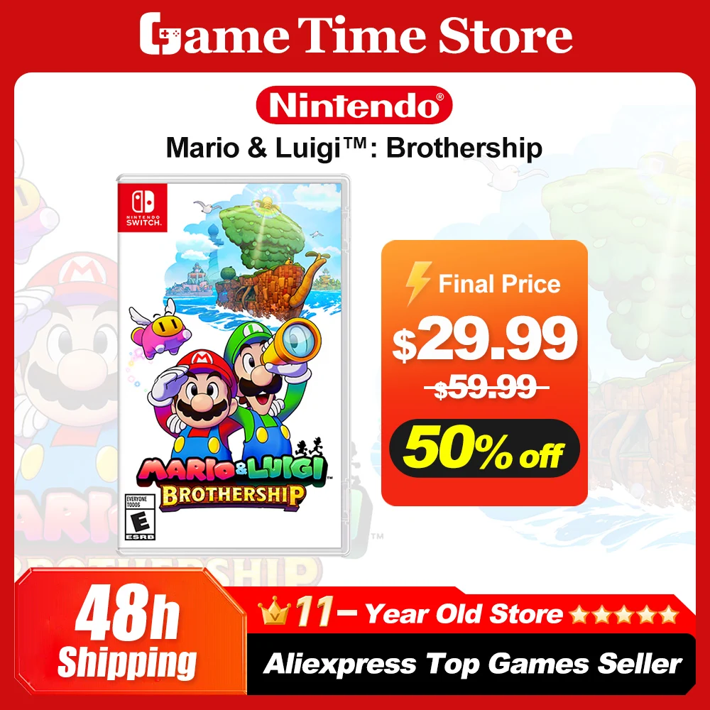 Mario Luigi Brothership ofertas de juegos de Nintendo Switch 100% nueva tarjeta de juego física Género de acción para consola de juegos de Nintendo Switch