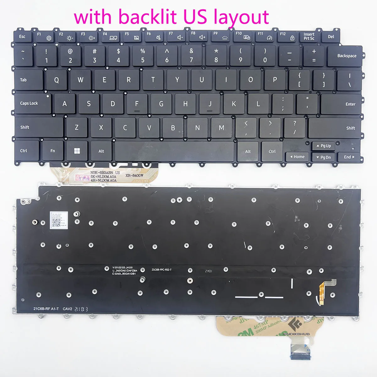 

Клавиатура для SAMSUNG Galaxy Book2 360 NP730QED 930QDB 930QED Balck, раскладка США