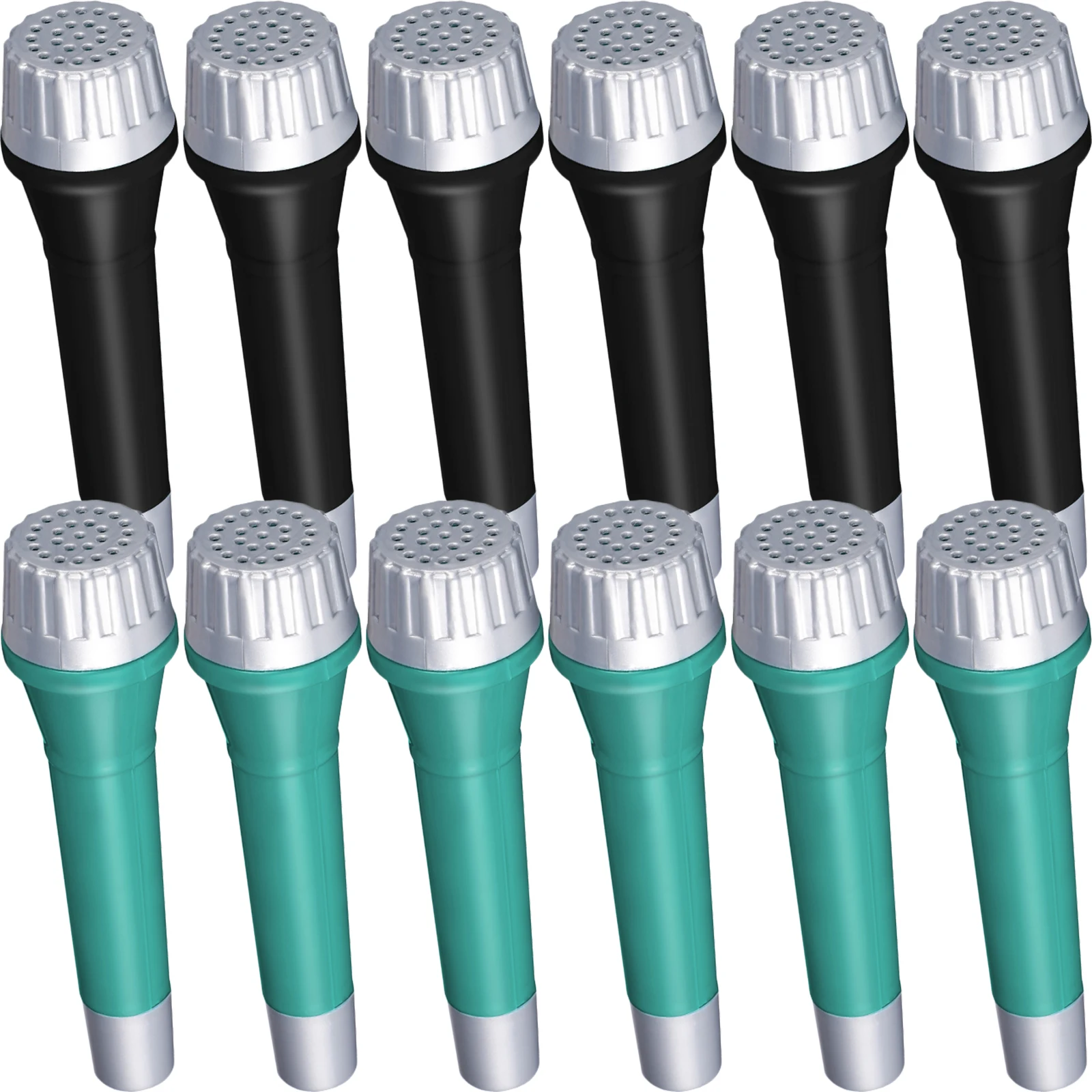 12 stücke Simulierte Kinder Mikrofon Spielzeug Mikrofon Spielzeug Kunststoff Kinder Party Pretend Spielen Bühne Prop Musical Instruments