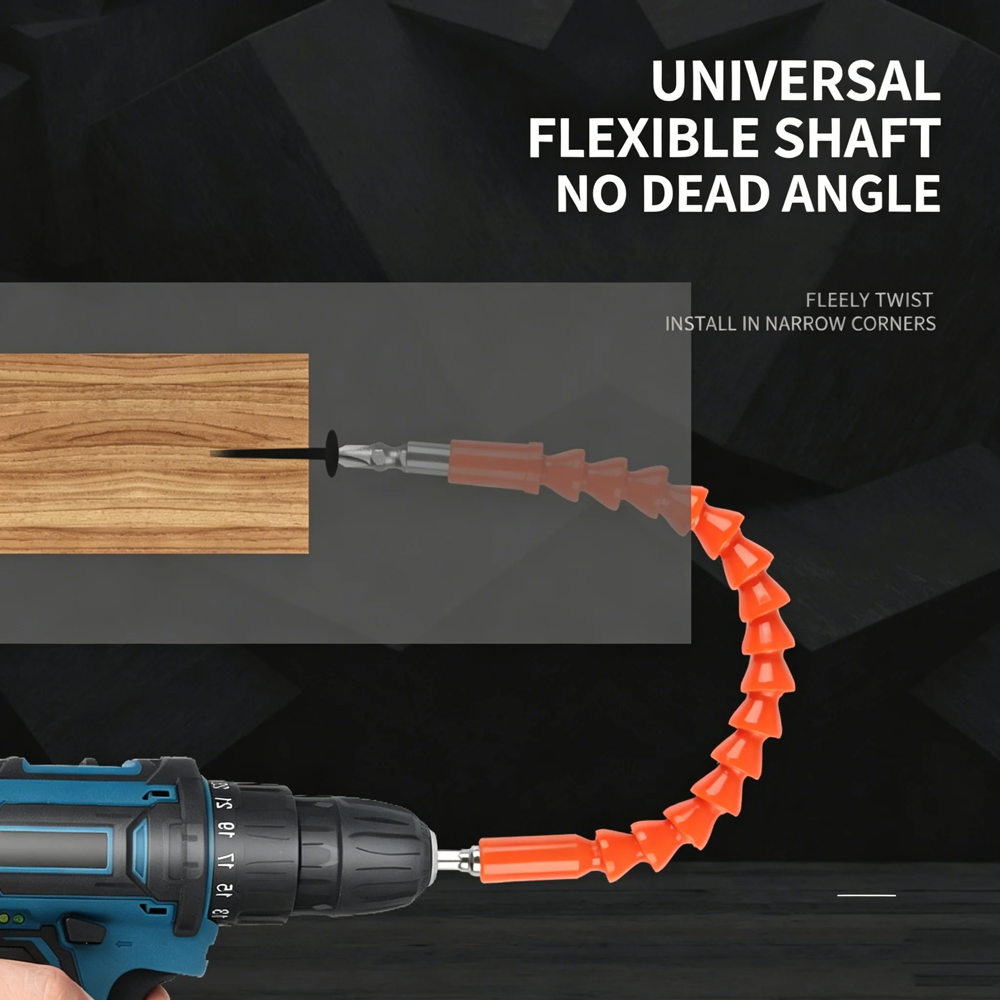 Universal electric drill universal flexible shaft  bit head  bit extension rod