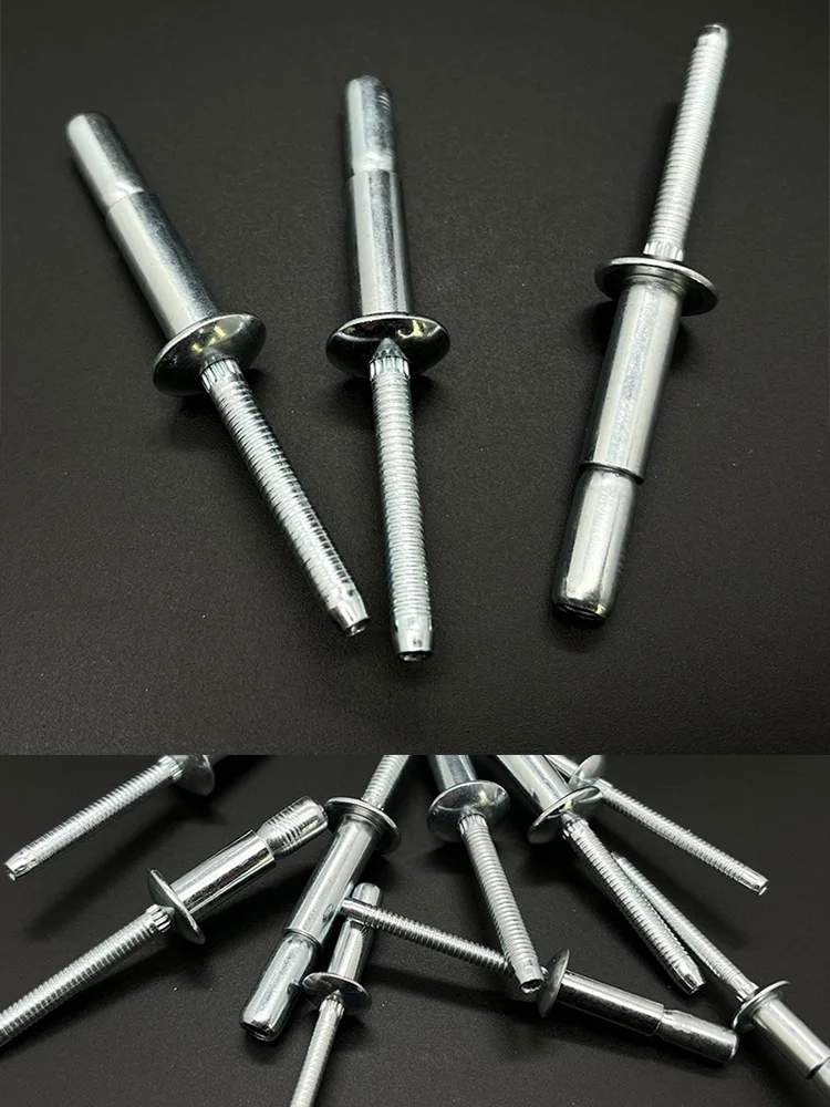 30/50PCS  High Strength Structural Blind Rivet Carbon Steel Rivet Dome Head 4.8x10 4.8x14 6.4x14 6.4x20 9.6x21mm