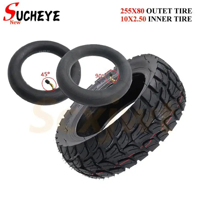 

High Quality Rubber Tire 255X80 Tyre Pneumatic Tire 10x2.50 Inner Tube for Kugoo M4 Pro Speedway Zero 10X Wheels