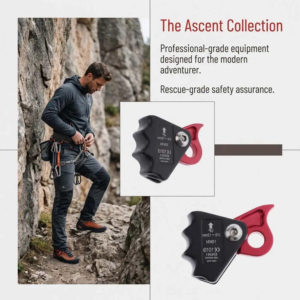 High-altitude Tools Self-lock Carabiner Anti Fall Design Automatic Locking Automatic Lock Carabiner Rescue Device