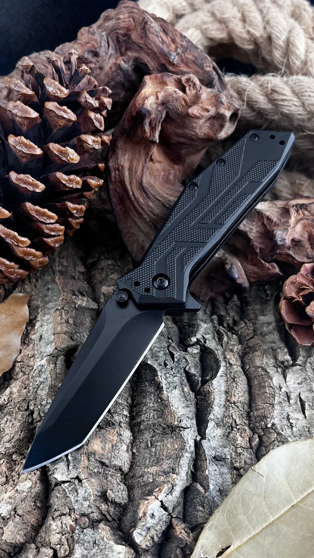 1990 folding knife, sturdy and durable, nylon handle 9cr18mo vblade, portable outdoor camping tool, a gift for men image 5