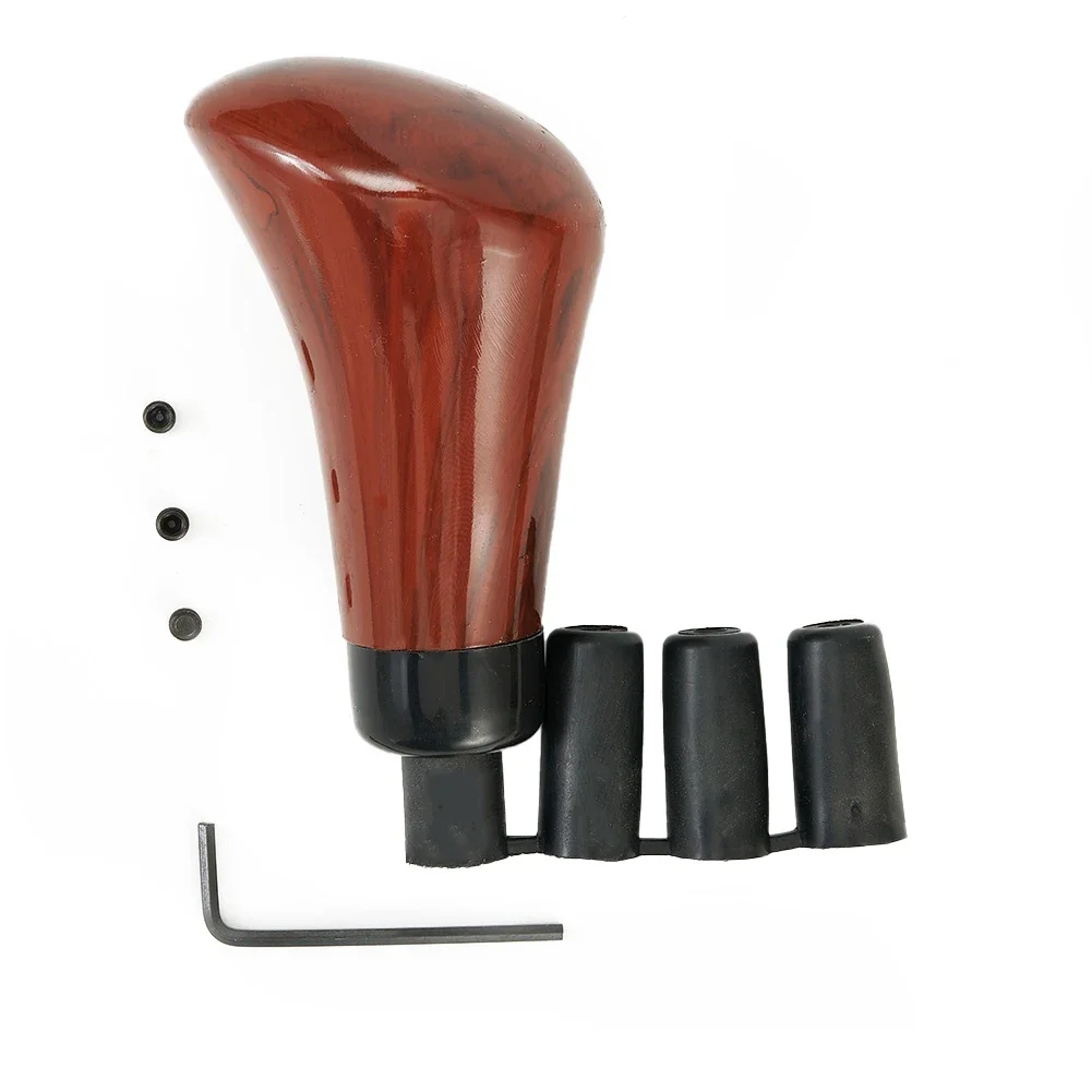 Walnut Wood For Grain Finish Gear Shift Knob for Manual Vehicles Fits Thread Sizes M8 M10 with Rubber Sleeves and Tools