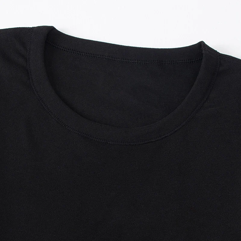 4/1 Stück Herbst und Winter Herren einfarbig Rundhals warme Basis Top Jugend mittleren Alters bequemes lässiges Langarm-T-Shirt – Detail 8