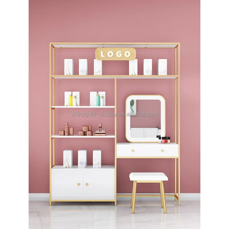 custom.Customization Size Beauty Salon Store Display Cabinet Cosmetics Display Showcases Perfume Showcase Design Retail Shop