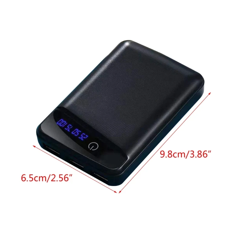DIY Power Bank Boxes 3x18650 Battery Fast Charger Outer Cases Plastic Shells 3USB Ports Input Battery Not Included
