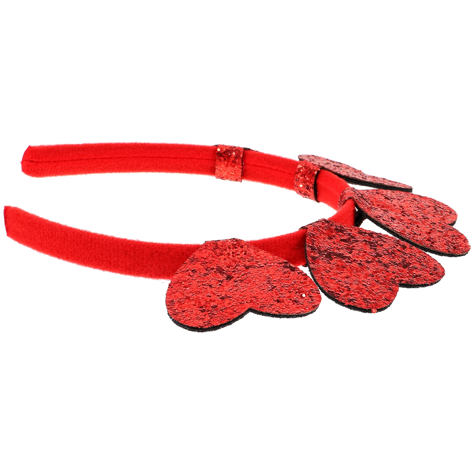 

Heart Headband Rhinestone Valentine Day Hair Hoops Adorable Love Heart Decor Soft Comfortable Material Photo Prop Romantic
