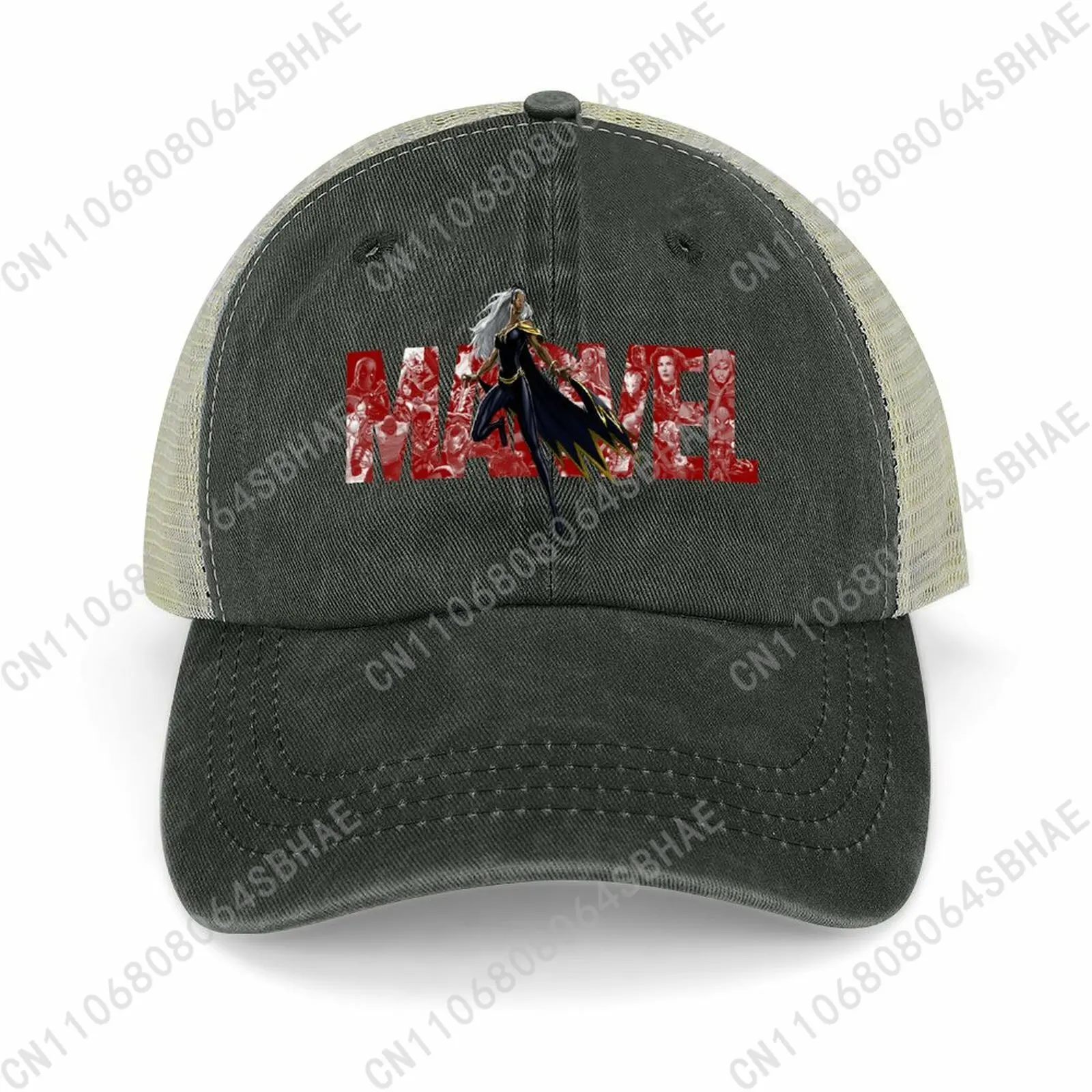 

Marvel Storm Mesh Cowboy Hat Hollow Ventilated Summer Cap Men Women Outdoor Sun Hat Adjustable Strap Custom Cosplay