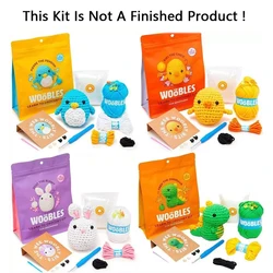 Kids Beginner Crochet Kit Cotton Knitting Yarn Thread Needles Hook Knit Tool Set Animal DIY Craft for Beginners