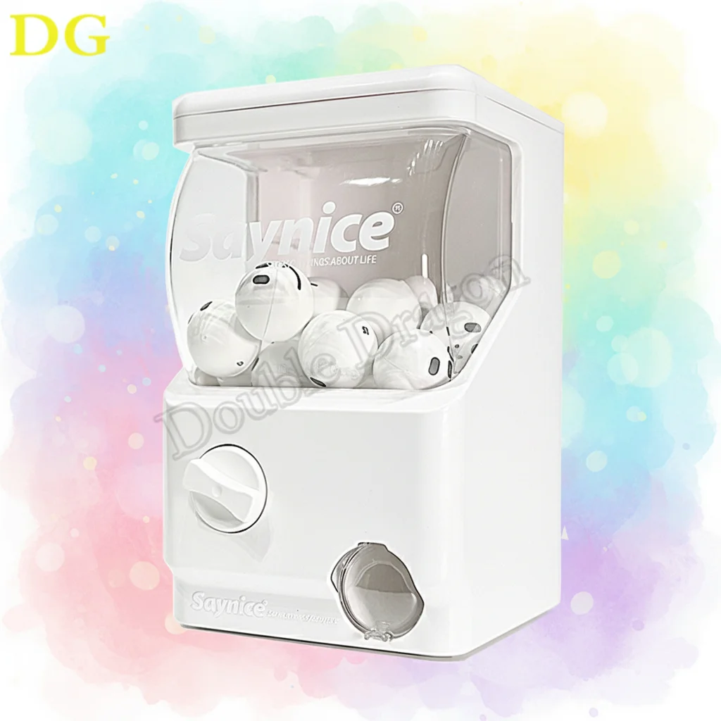 

Mini Capsule Vending Machine - White or Pink-with 14 Empty Capsule Balls, Capsule Dispenser