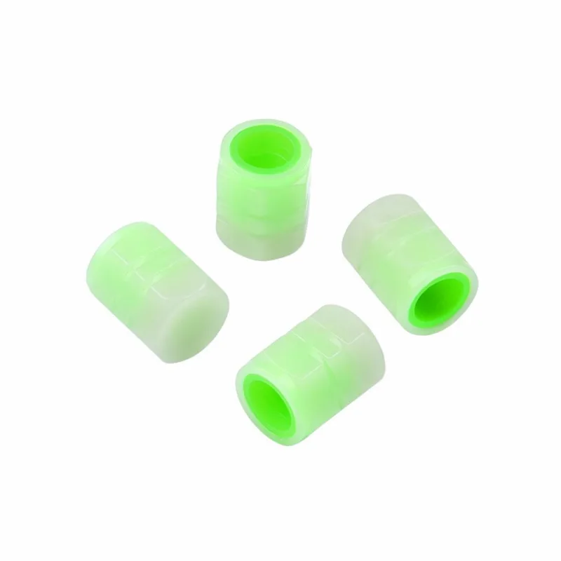Universal Car Luminous Valve Caps Fluorescent Night Glowing Decor Car Motorcycle Bike Wheel Nozzle Dustproof Tyre Valve Stem Cap