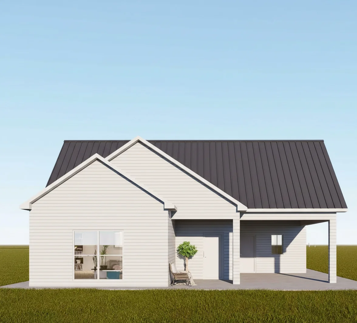 3 Bedroom 2 Bathroom Single Family Home Prefabricated House Light Gauge Steel Frame Modular