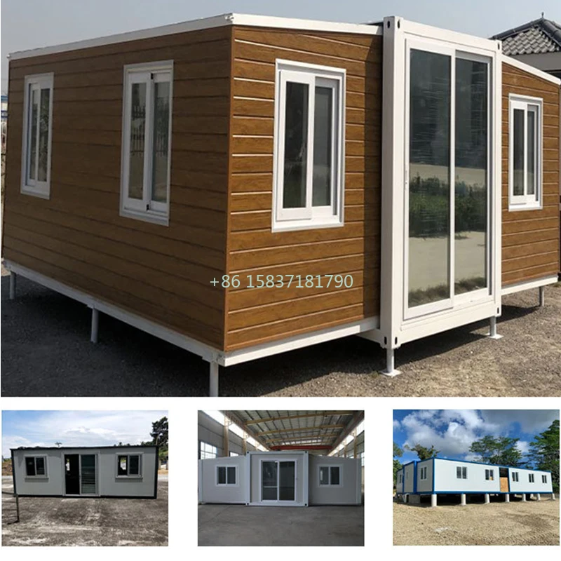 Prefabricated Folding Container House Modular Mobile Home Container House Easy Installation Double Wing Foldable House Container
