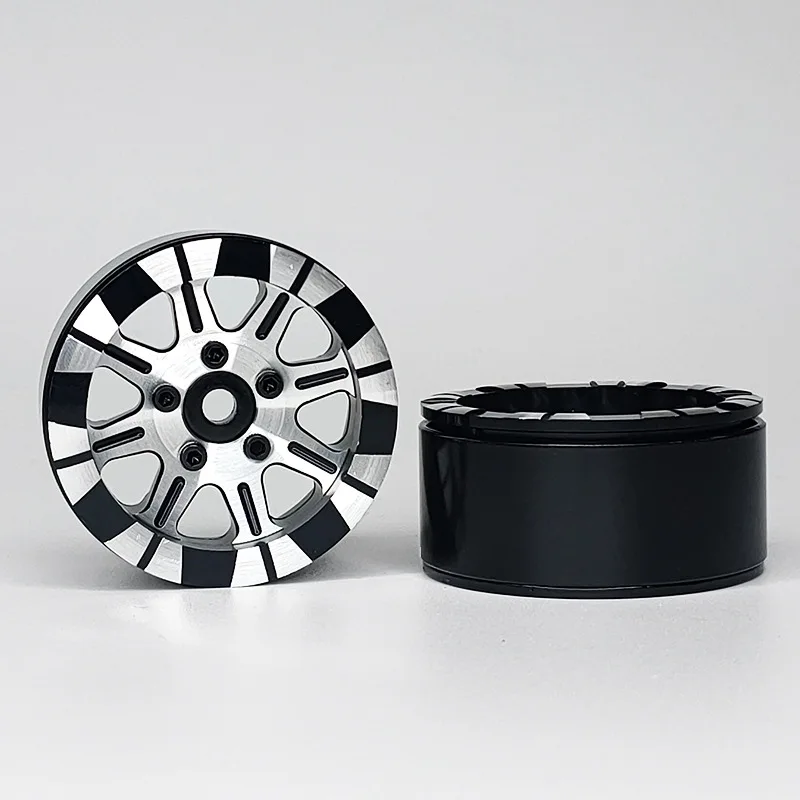 1.9 Inch Aluminum Weighted Wheel Rims One Piece for RC Off-Road Crawler Upgrade Parts Compatible with TRX-4 SCX10 Axial D90