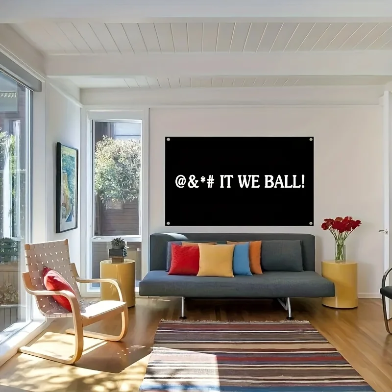 [Young Thug Flag] 1pc Young Thug Our Ball Flag - 3x5fts 2x3fts - @&*# IT WE BALL! - Polyester - Wall Decor - Multipurpose - Spri