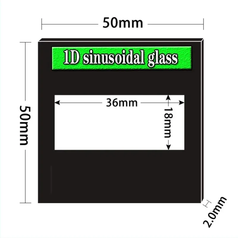 

50-600 Lines/mm Transmission Diffraction 1d Sinusoidal Grating Holographic Teaching/optical Experiment 50x50mm