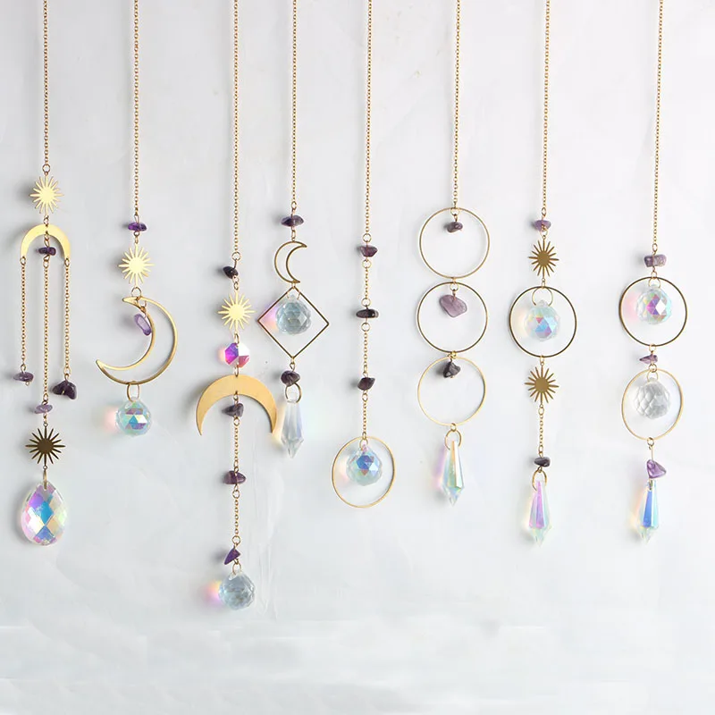 1PCS Crystal Prism Suncatcher,Hanging Window Crystals,Rainbow Light Catcher,Crystal Sun Catcher,Gift,Crystal Ball Suncatcher