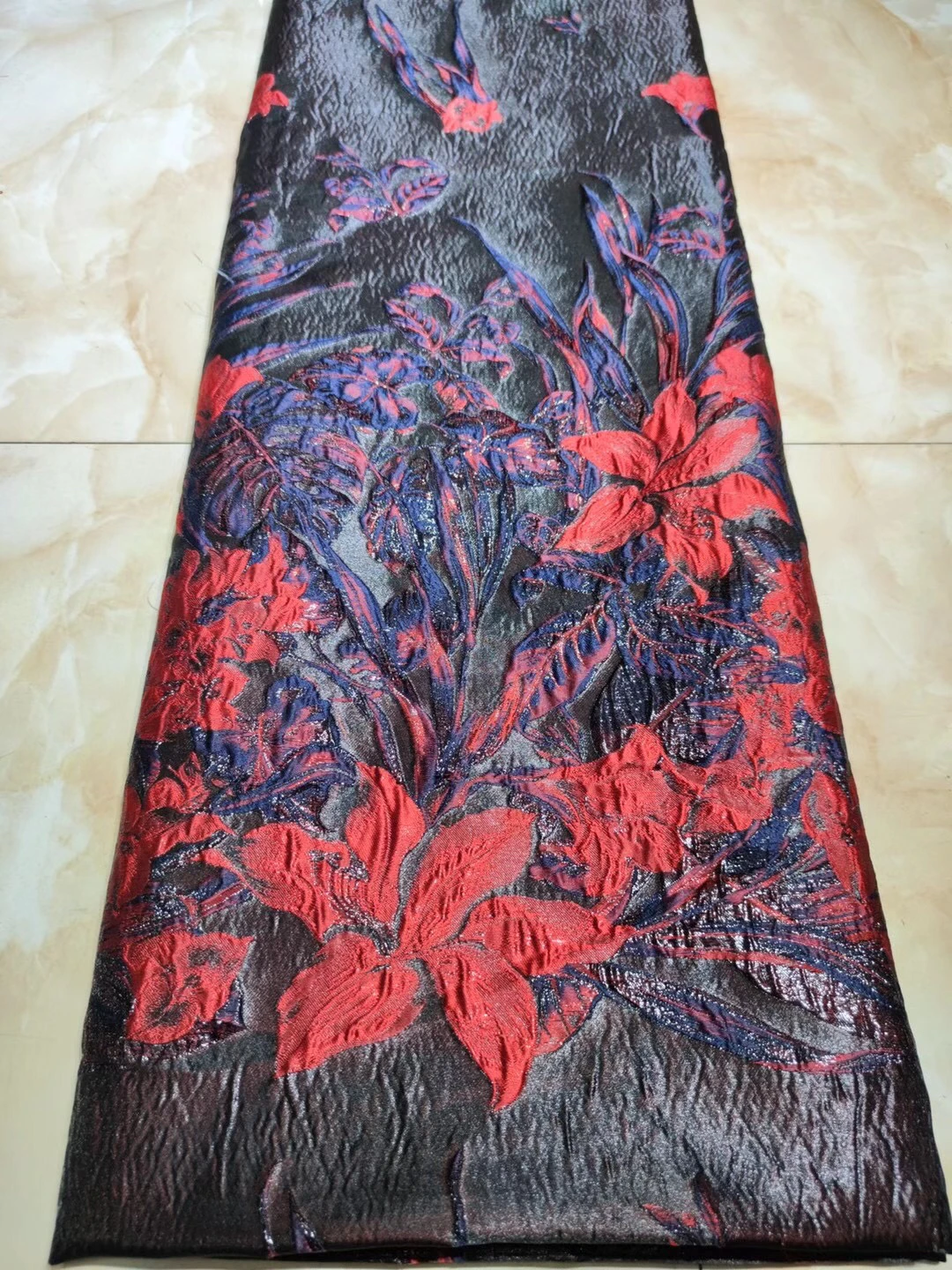 2020 Hot Selling Pink African Brocade Lace Fabric Jacquard Weave French Tulle Lace Fabric For Fashion Big Occasion PJK20122A