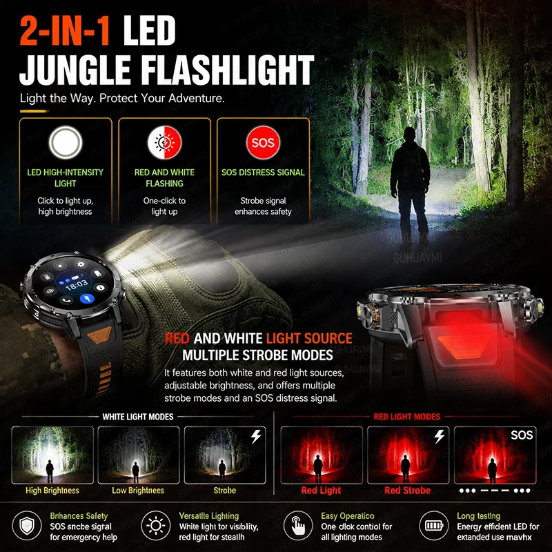 Novo Smartwatch Masculino 2026 - Smartwatch Rugged Watches For Men avaliação e preço