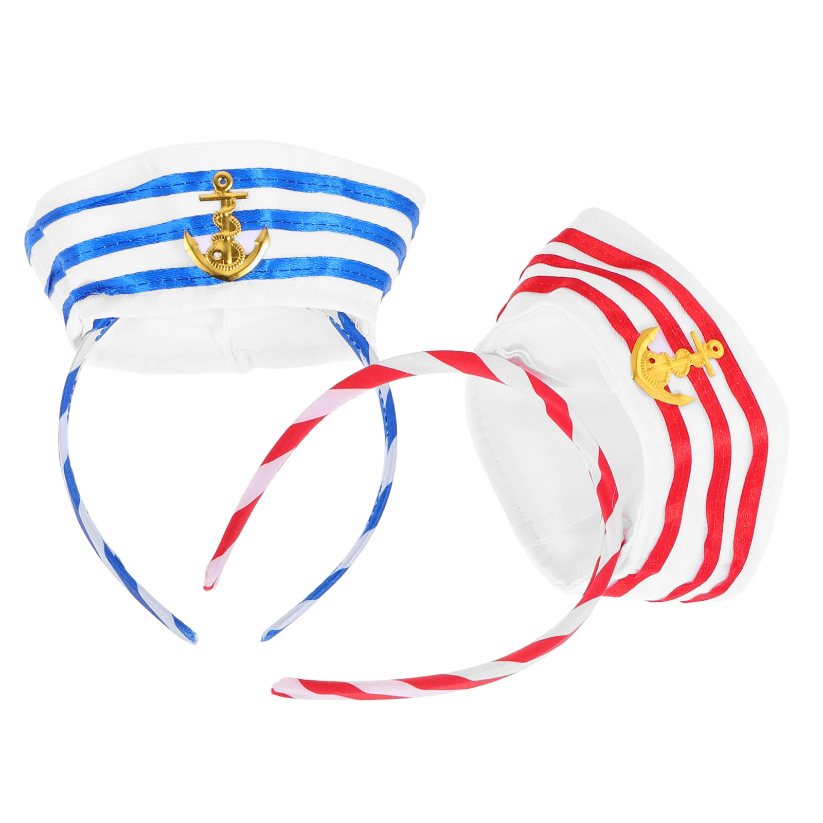 2 قطعة قبعة الكابتن Headbands بحار البحرية البحرية تأثيري زي حفلة هالوين مهرجان الشعر الأطواق اكسسوارات البحرية قبعة Headbands