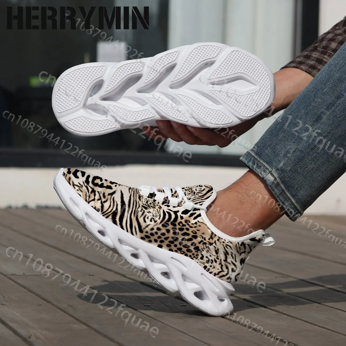 Picture 4: Animal Mix Print Fashion Streetwear Daily Lace Up Teenager Adult Shoes Brown Leopard Striped Zebra Graphic Sneakers Unisex
