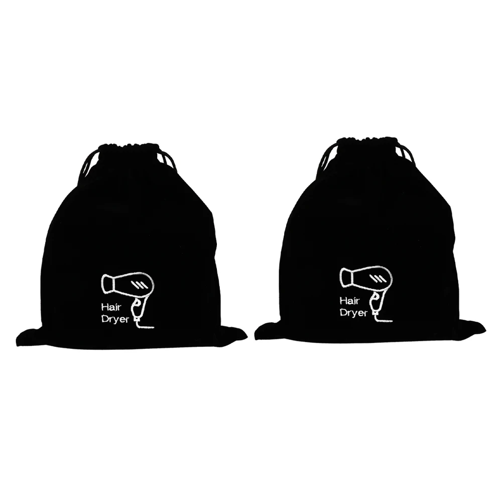 

2pcs Hair Bag Flannel Drawstring Storage Travel Hair Dryer Bag Bags Portable Travel Small Pouches Bathroom Essentials