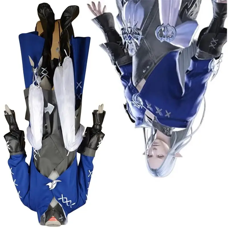 

Game FF XIV Ysayle Cosplay Costume Adult Men Top Pants Suit Halloween Party Outfits