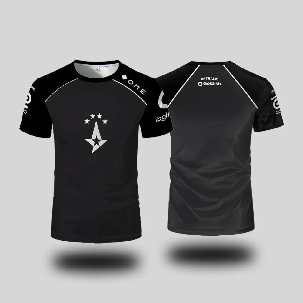 Astalis Esports نادي موحد جيرسي CS2 المهنية الدوري لاعب التدريب القمم تي شيرت رجالي مخصص الرياضة س الرقبة قصيرة الأكمام