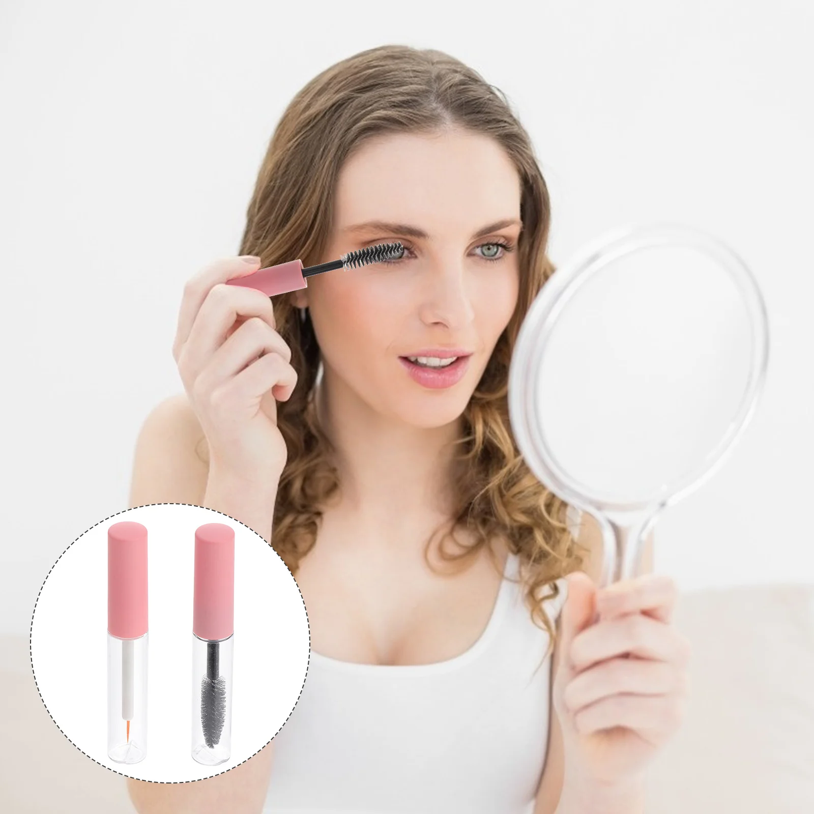 6Pcs Leere Mascara Rohr Transparent Nachfüllbare Lash Zauberstab Kleine Schatten Spitze Liner Container Tragbare Make-Up-Tool