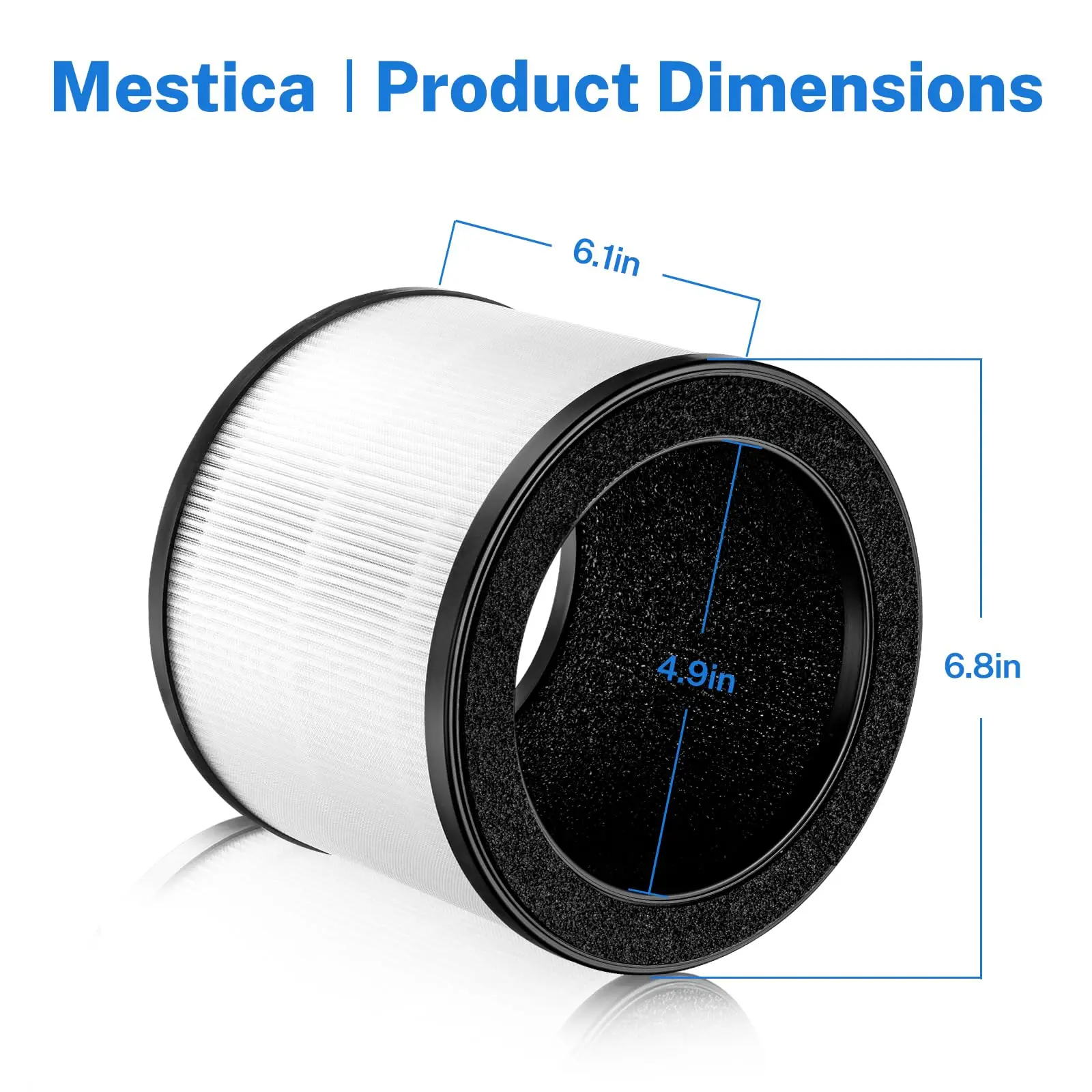 Brightify Air Purifier Filter Activated Carbon Replacement 2PCS True HEPA 360 Purifier For Bionaire Holmes HAP360W  Anti Formald