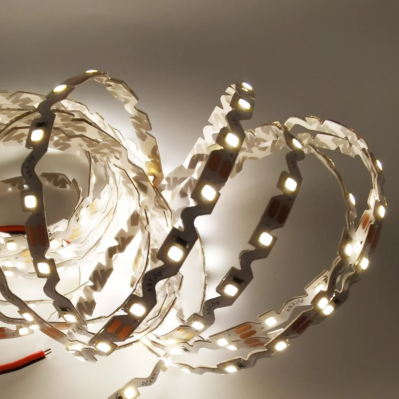 12V 2835 S Shape LED Strip Flexible Light Warm White LED Strip 60LED/m 5m Curved Slot Letter S Type