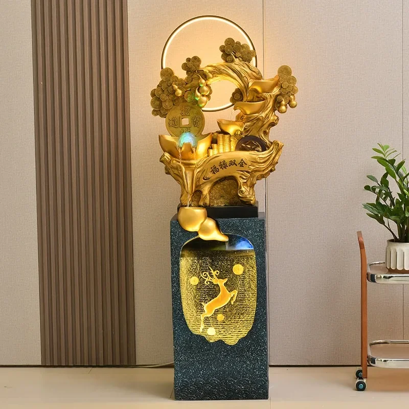A139 Flowing water fountain circulation, flowing water makes money, floor ornament, office water feature opening gift