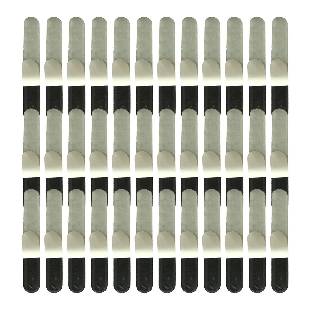 

50Pcs Disposable Absorbent Sweatband for Hats Caps Shirts Blouses Tshirts Nonwoven Sweat Absorbing Liner Pads Hat Cushion Black