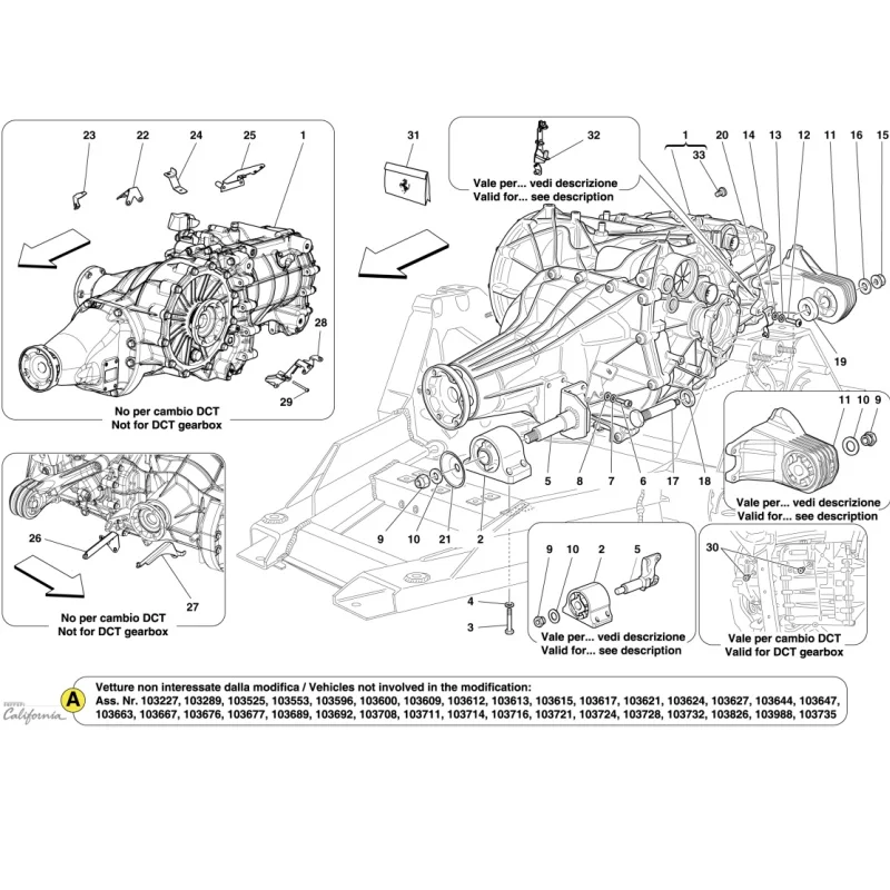 EJR 239754 239755 239753 Transmission Foot Rubber Transmission Gasket Individual Rubber Gasket For Ferrari California Ferrari_8