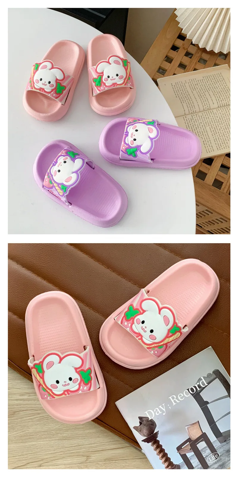 Kinder-Gummisandalen, Kinder-Hausschuhe, Mädchen-Sandalen, Sommer-Cartoon-Indoor-Sandalen, rutschfeste Sandalen mit weicher Sohle, Outdoor-Flip-Flops, Hausschuhe. – Detail 9