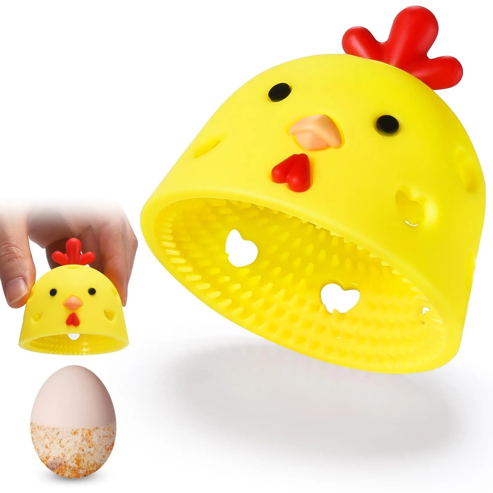 Fresh Egg Brush Cleaner Chick Shape Silicone Eggs Washer Cleaning Tools for Washing Eggs of Poultry