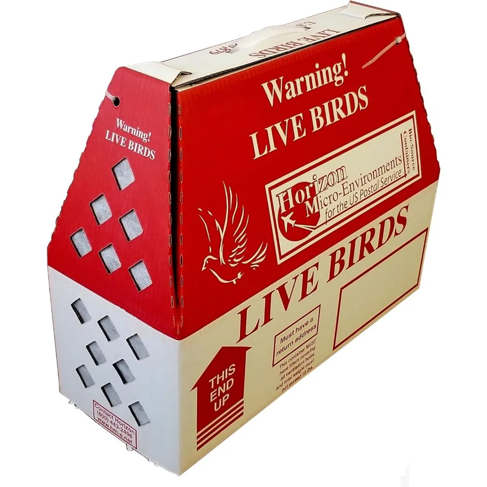 Live Bird Shipping Boxes with Dividers - 10 Pack for Safe and Secure Transport of Small Birds