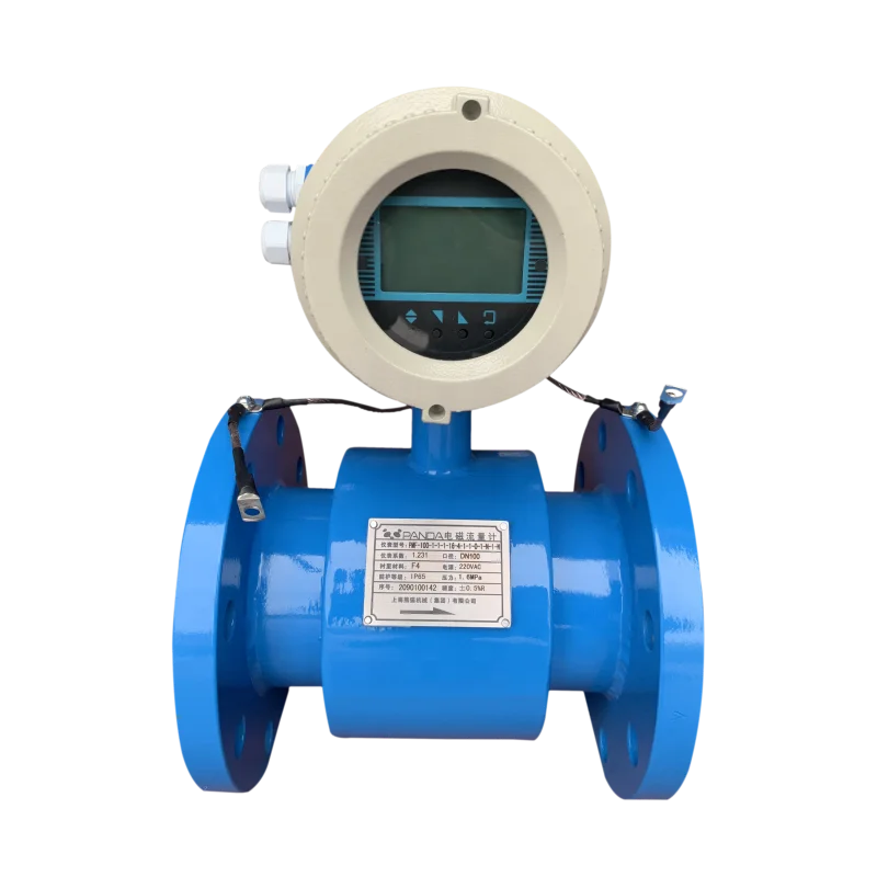 DN15 - DN600 مقياس الجريان الكهرومغناطيسي من النوع المتكامل RS485 IP65/IP68 4-20mA مستشعر مقياس التدفق المغناطيسي لمياه الصرف الصحي الرقمي