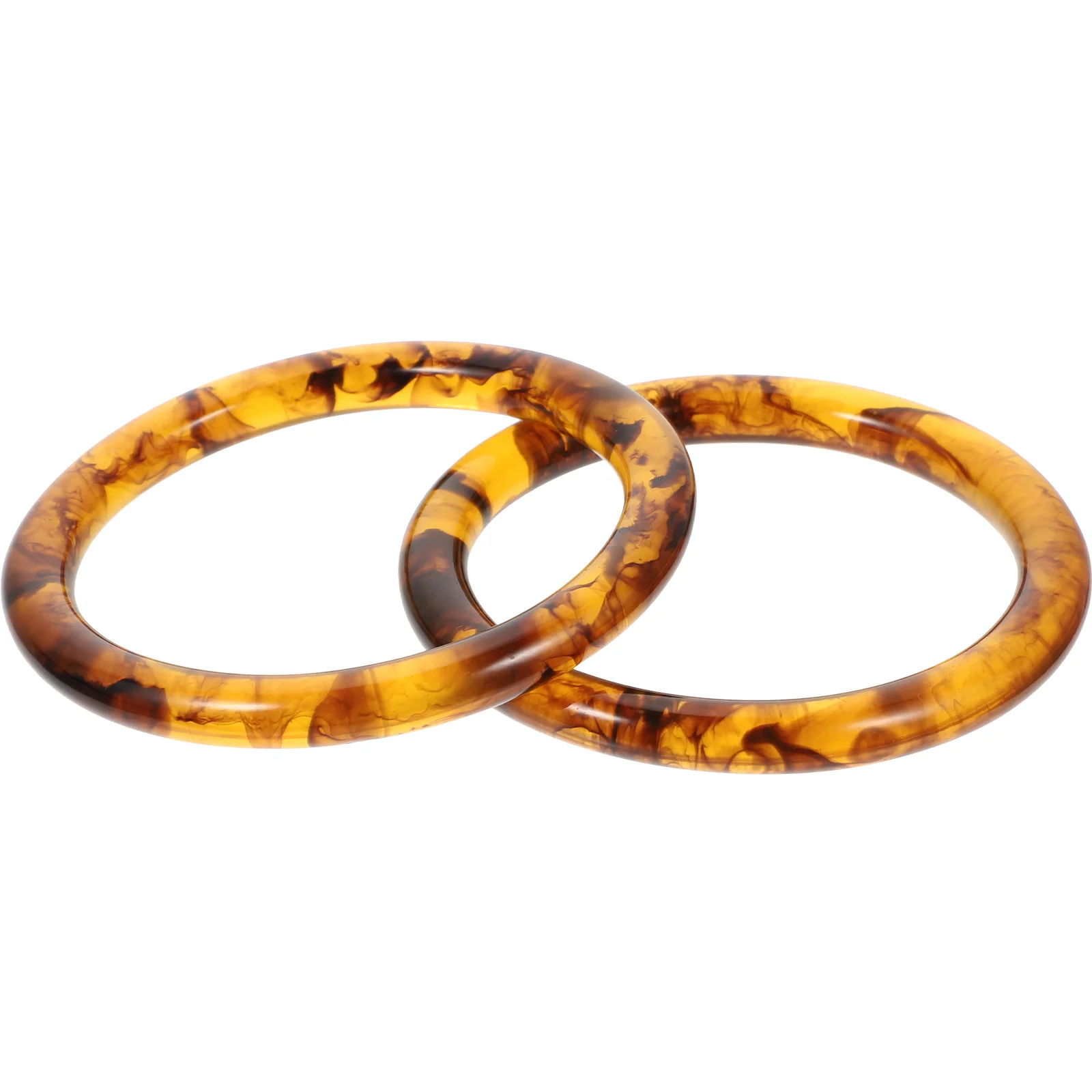 

2pcs Amber Smooth DIY Accessories Bag Handle Round Purse Resin Bag Girl Handbag Handles Handle Purse Handles Replacement