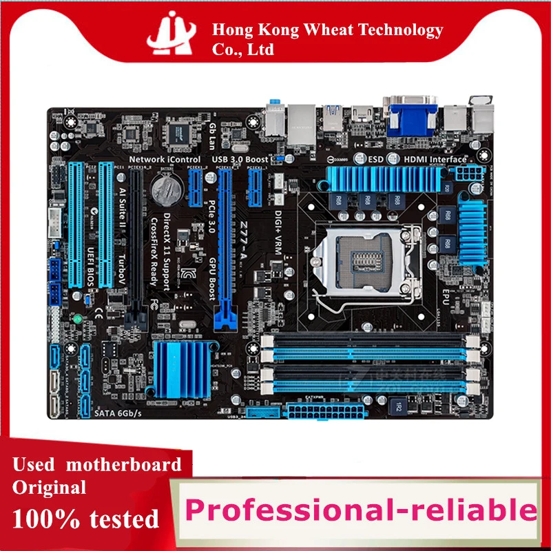 

Intel Z77 Z77A Z77-A motherboard Used original LGA 1155 LGA1155 DDR3 32GB USB2.0 USB3.0 SATA3 Desktop Mainboard