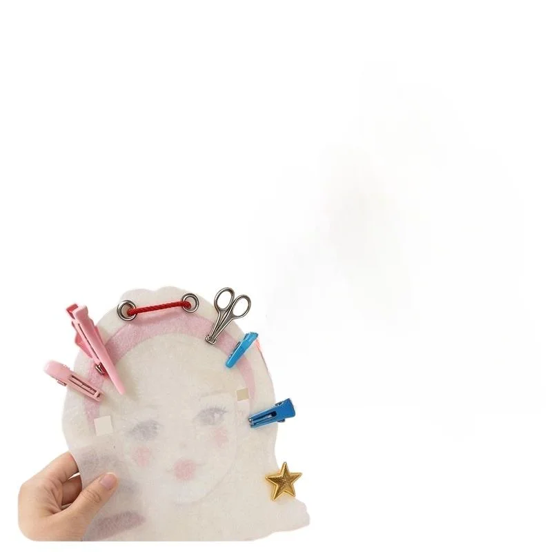 Wandhängender Brillenhalter aus Filz mit Haarklammerhalterung, Cartoon-Design, platzsparend, Kawaii-Brillenregal für das Badezimmer – Detail 4